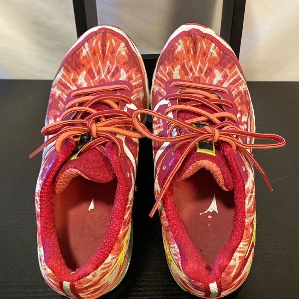 Mizuno “wave” pink/white tie dye design mesh lightweight running shoes size 7.5 - Picture 3 of 6